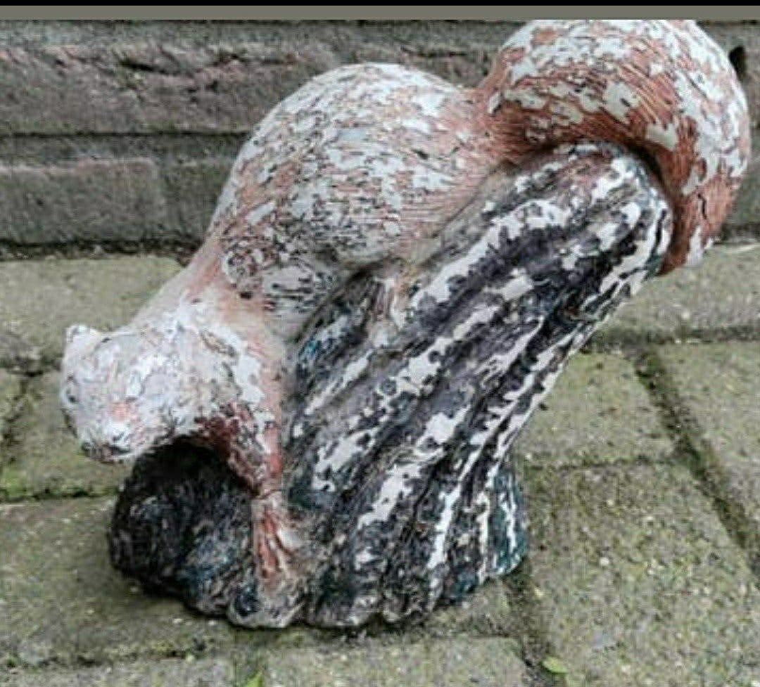 Eekhoorn,tuin,terras,Craquelè,boomstam,boom,tuin,terras,bos, Tuin en Terras, Tuinbeelden, Ophalen of Verzenden, Gebruikt, Overige materialen