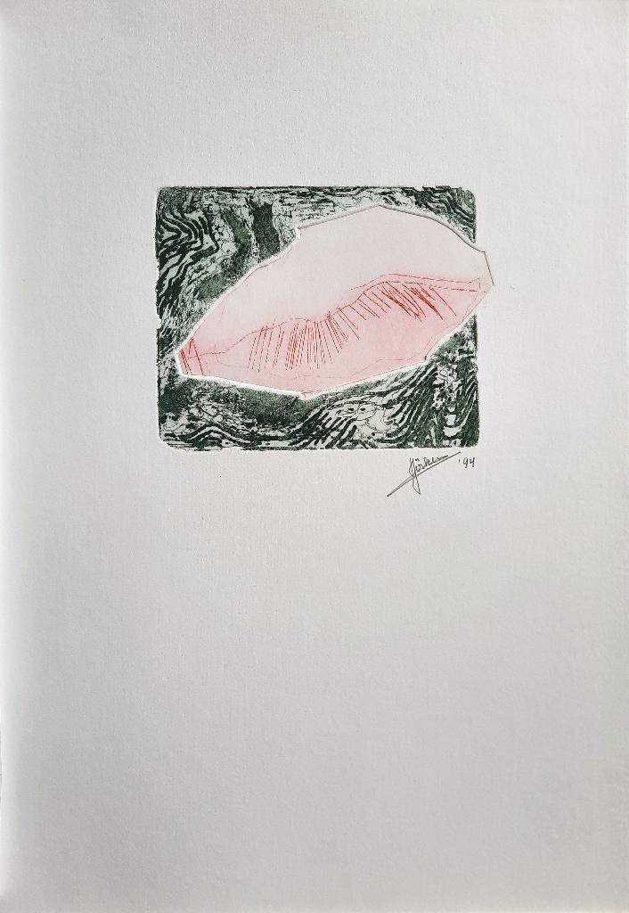 Zonder titel - Kunstenaar: Helmut Jöcken, Ophalen, Gesigneerd, 34 cm, 24 cm