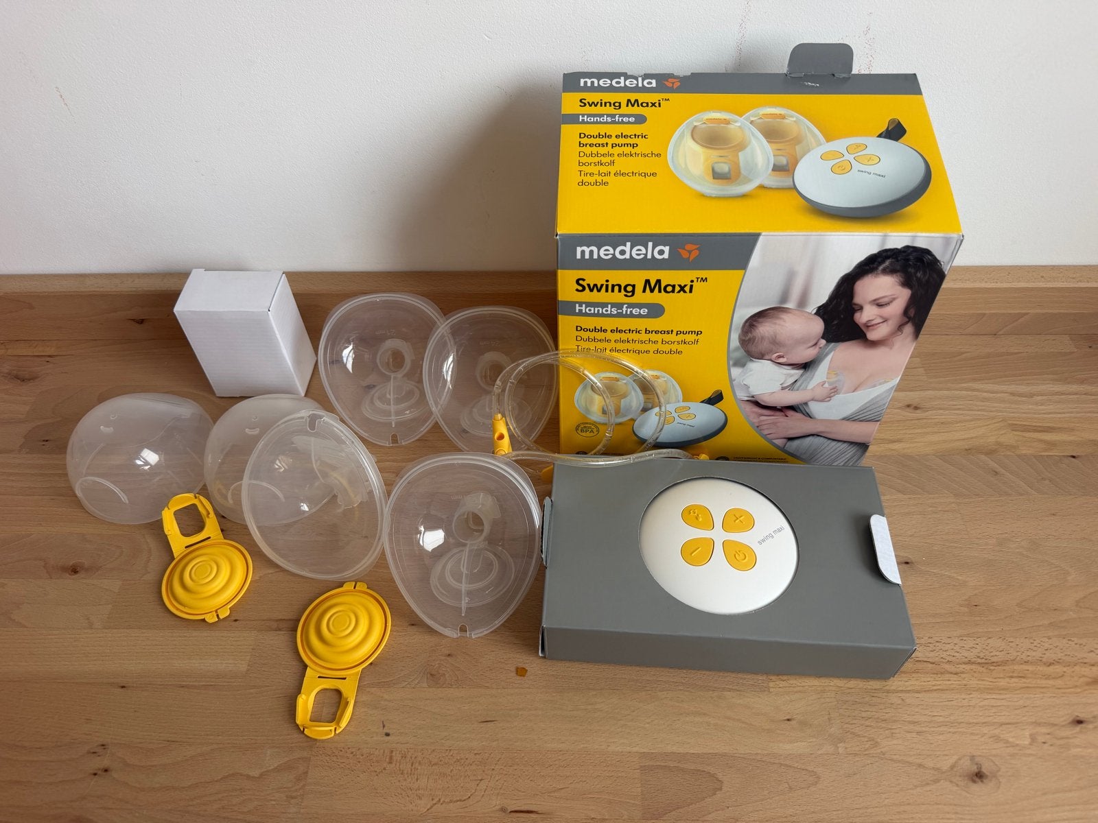 Medela Swing Maxi Hands-free dubbele elektrische borstkolf, Ophalen, Medela, Borstkolf, Zo goed als nieuw