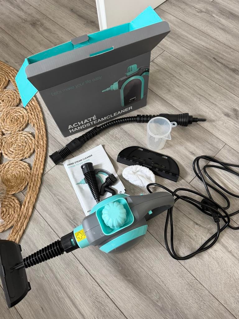 ACHATE Handstoomreiniger - Draagbaar en Multifunctioneel, Witgoed en Apparatuur, Stoomapparaten, Zo goed als nieuw, Stoomreiniger