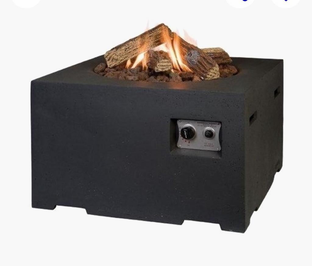 Grote vierkante vuurtafel op gas, Tuin en Terras, Ophalen of Verzenden, Gebruikt, Vuurkorf