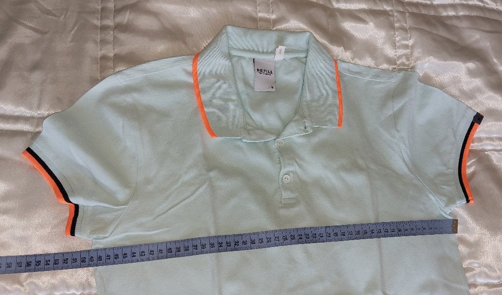 Heren polo-shirt Zeeblauw - Refill - M, Kleding | Heren, Polo's, Refill, Ophalen of Verzenden, Gedragen, Maat 48/50 (M)