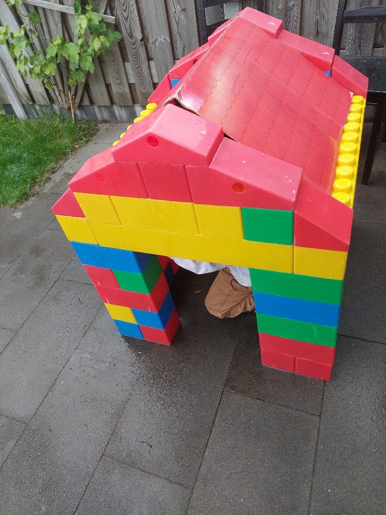 Polesie bouwset huisje van grote blokken (134 delen), Ophalen, Gebruikt, Overige merken