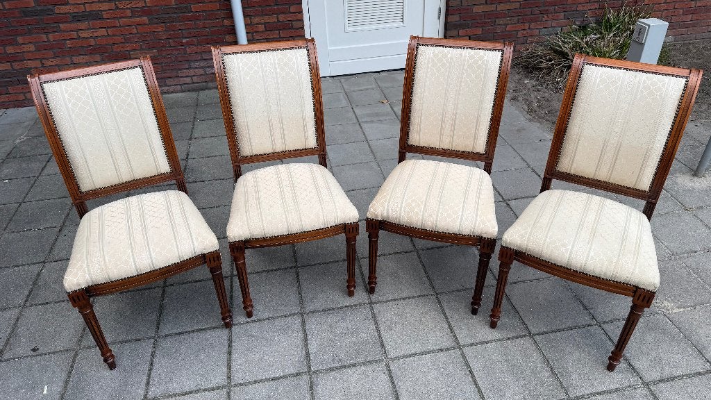 4 klassieke eetkamer stoelen, Huis en Inrichting, Stoelen, Ophalen, Gebruikt, Overige kleuren, Vier