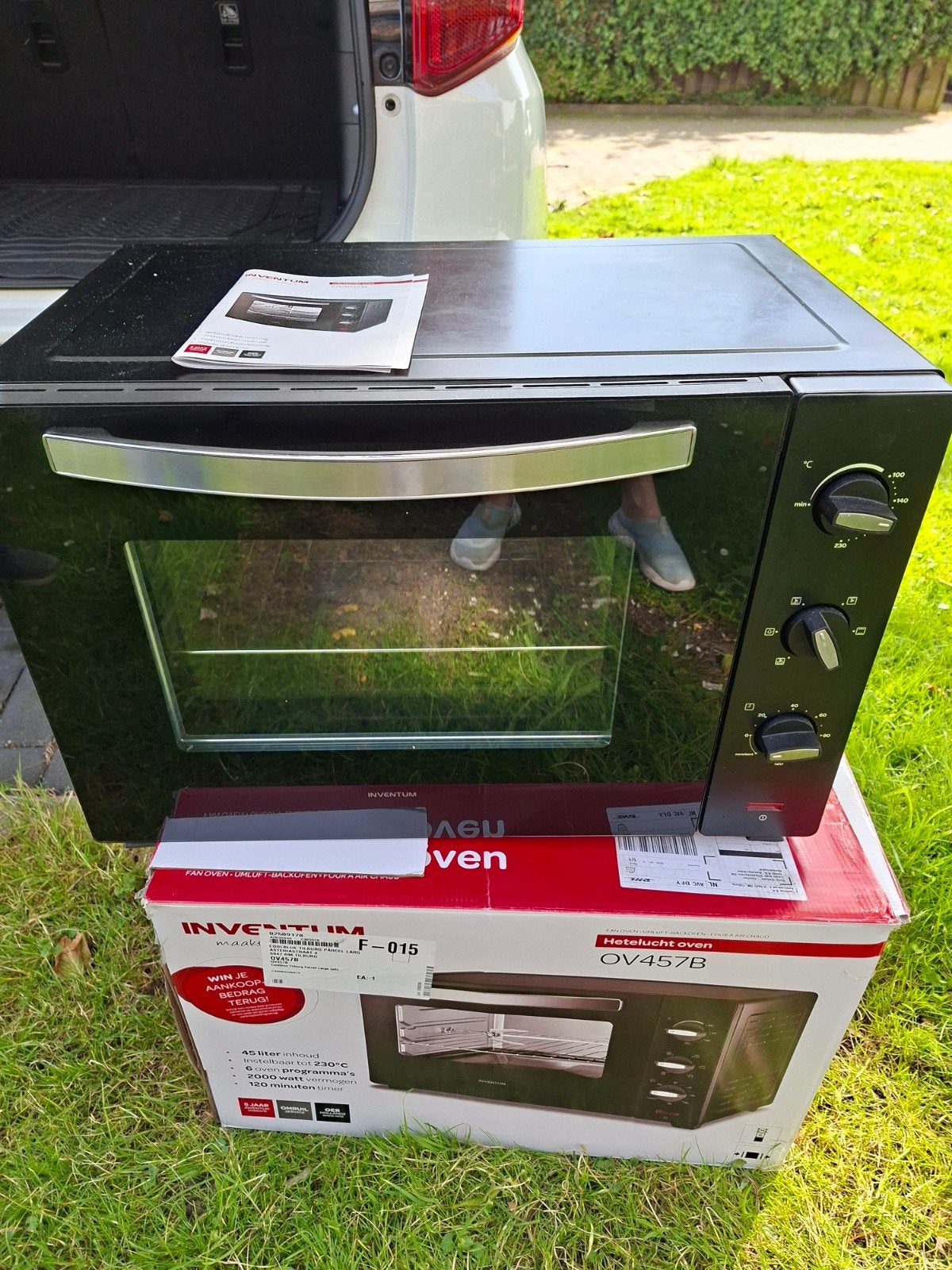 Inventum hetelucht oven, Ophalen, Minder dan 45 cm, Gebruikt, Heteluchtoven