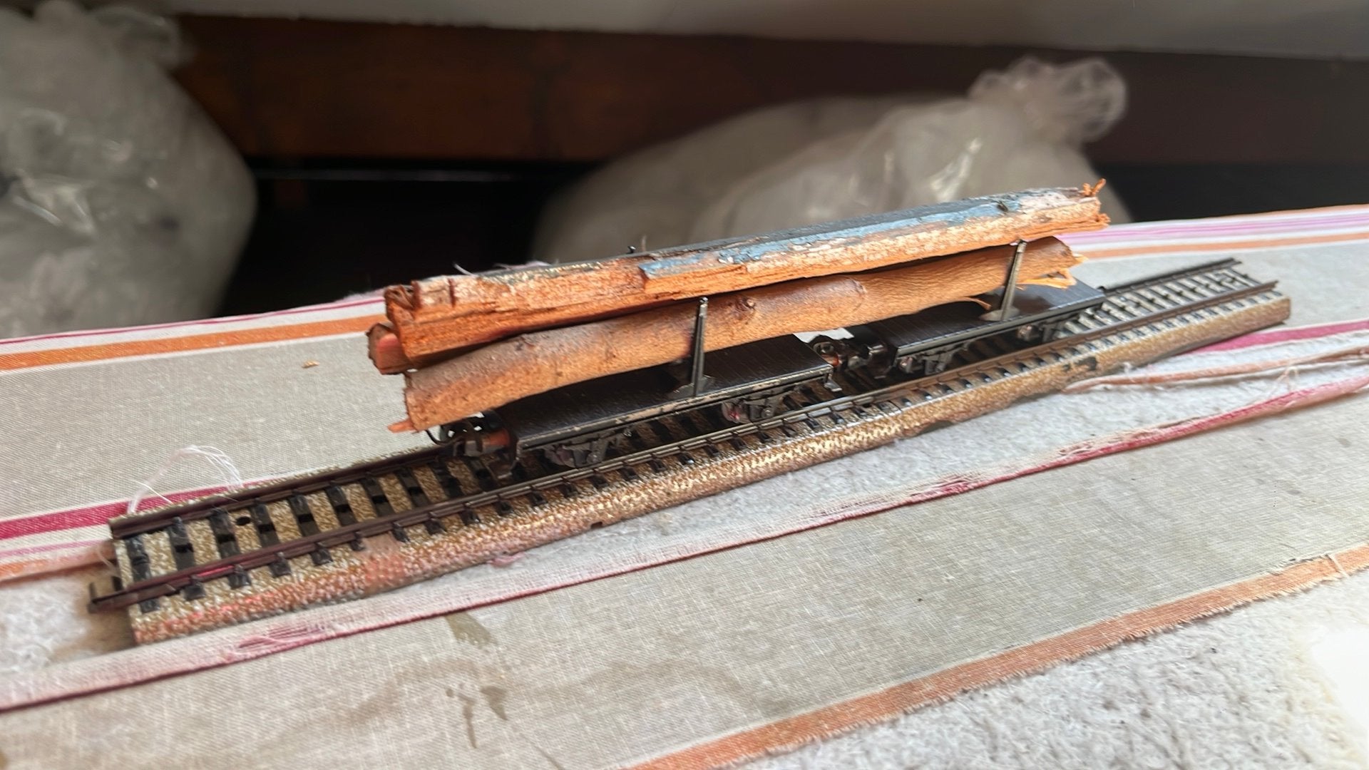 Te koop wagon met hout transport van marklin, Wisselstroom, Wagon, Ophalen of Verzenden, Zo goed als nieuw