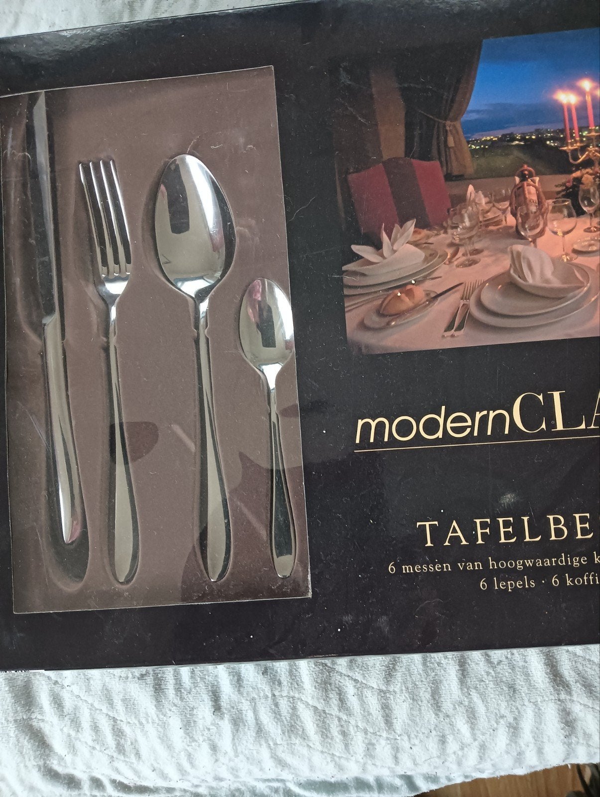 te koop bestek in een doos, Huis en Inrichting, Ophalen, Rvs of Chroom