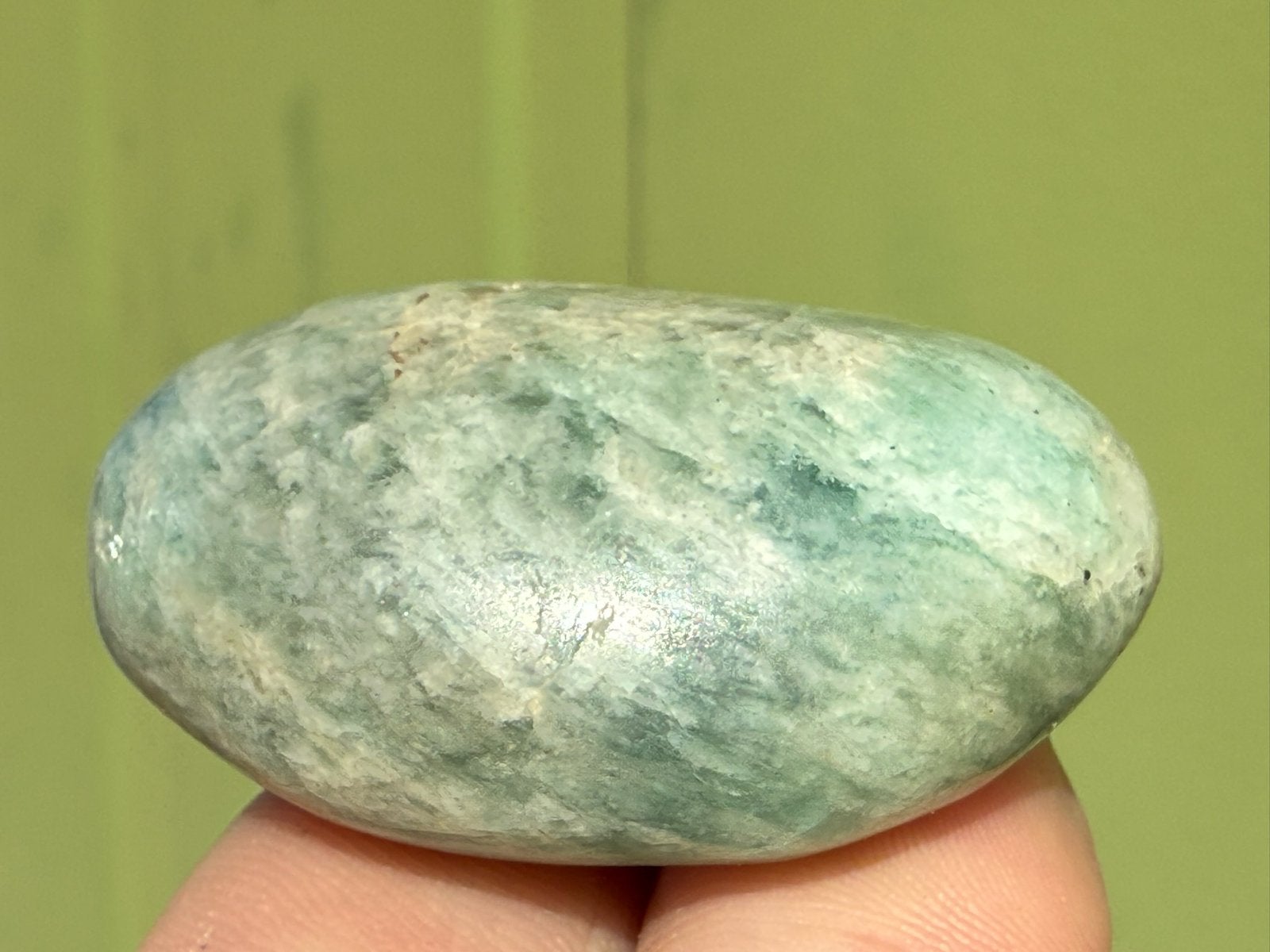 Amazoniet handsteen mineralen Madagaskar HSP steen, Ophalen of Verzenden, Mineraal