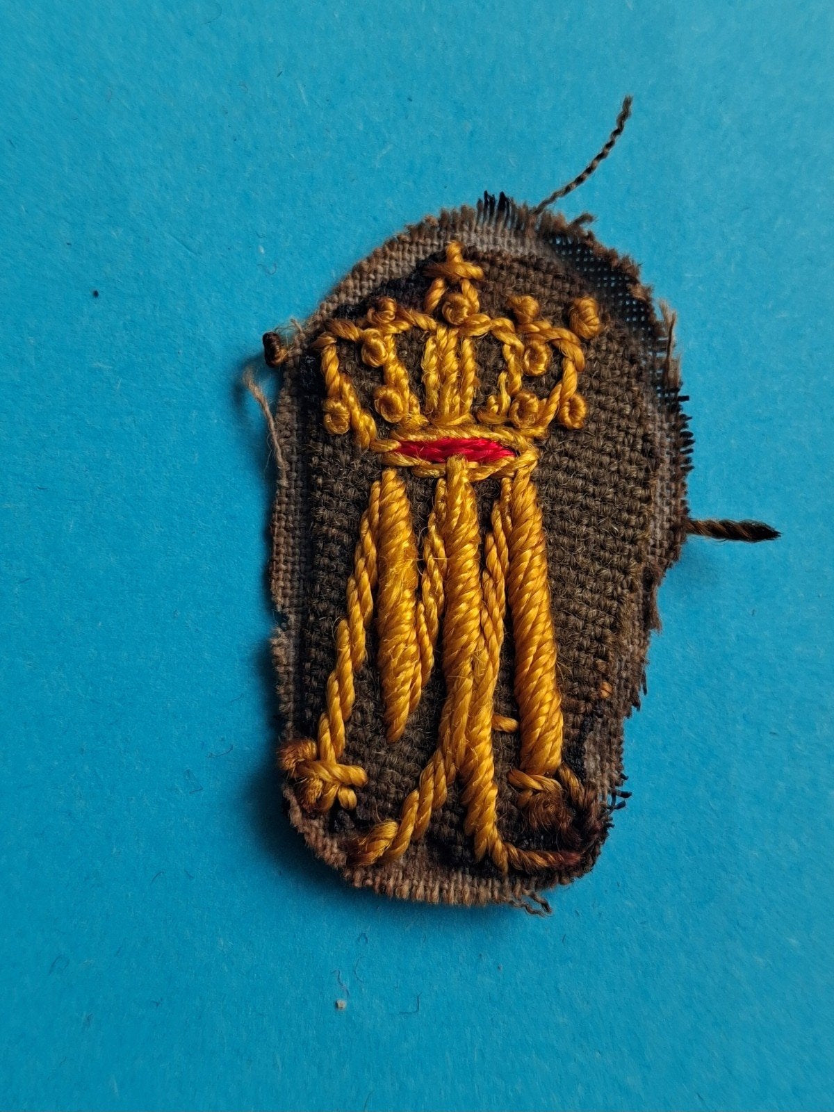 Oud kraag/mouwembleem KMA .jaren 40/50., Verzamelen, Ophalen of Verzenden, Landmacht, Nederland, Embleem of Badge