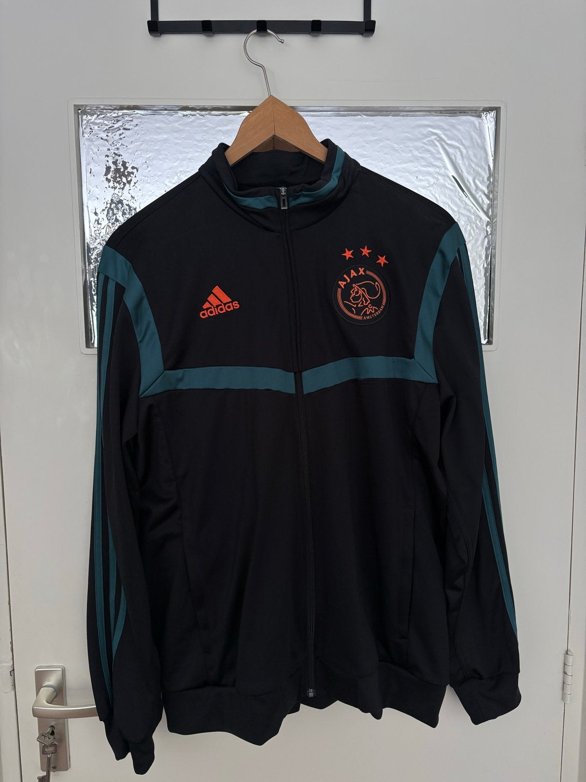 Adidas Ajax trainingspak - Zwart/Groen (Maat L), Maat 52/54 (L), Zwart, Ophalen of Verzenden, Zo goed als nieuw