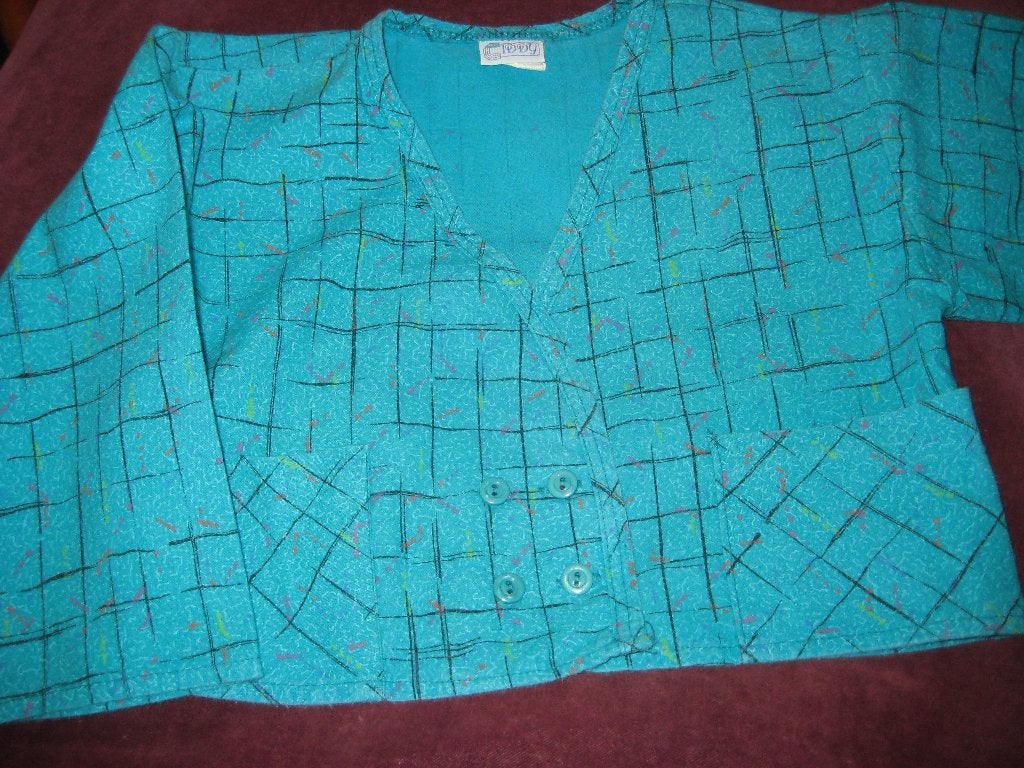 Turkoise vest, 104, Ophalen of Verzenden, Zo goed als nieuw, Meisje, Trui of Vest