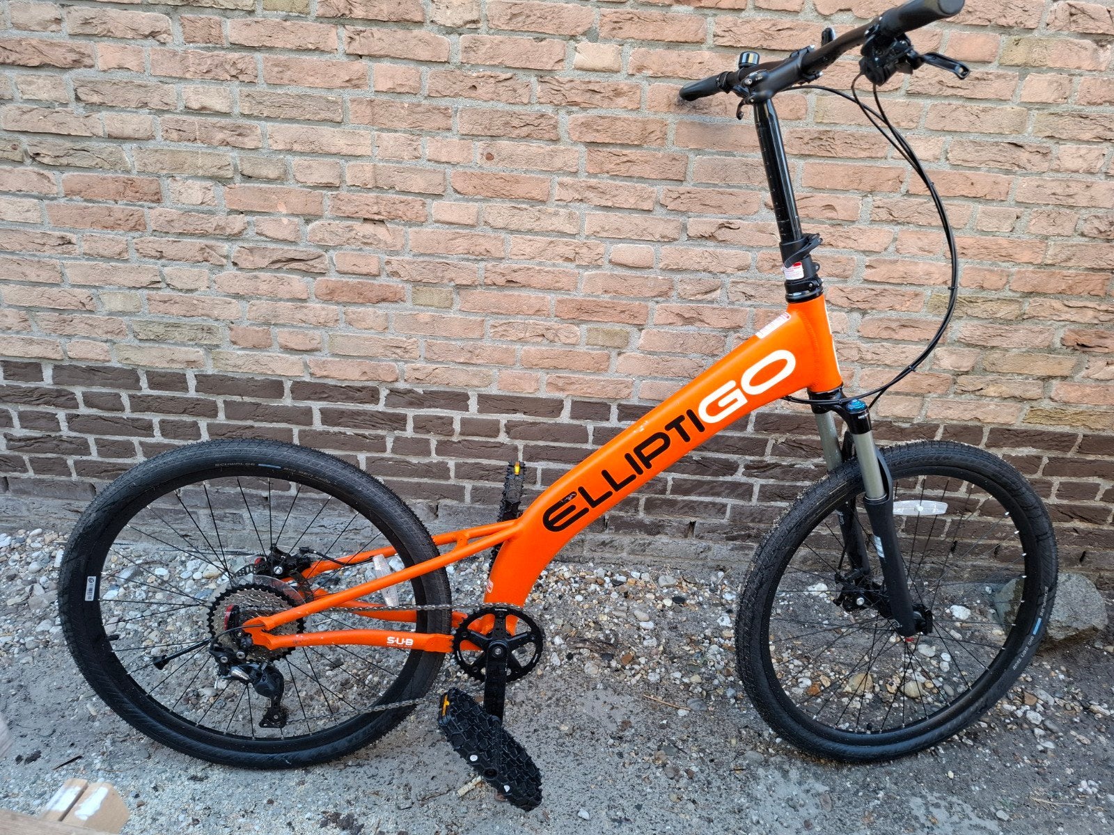 eliptigo msub oranje, 20 inch of meer, Gebruikt, Versnellingen, Schijfrem