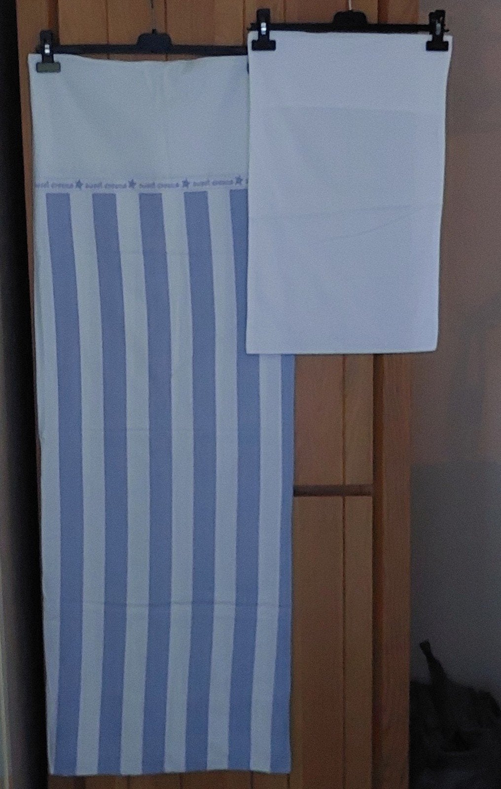 Blauw gestreept dekbedovertrek, 95x130 cm, Ophalen, Ledikant, Dekbedovertrek, Zo goed als nieuw