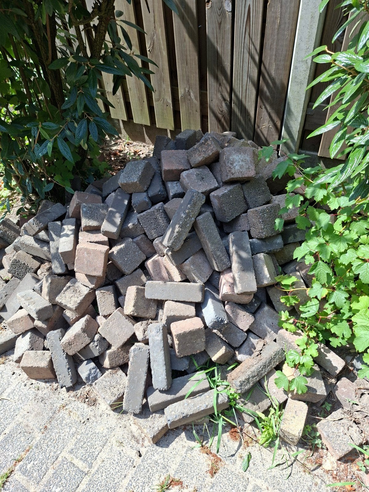 Vierkante klinkers, Ophalen, Beton, 5 tot 10 m², Klinkers