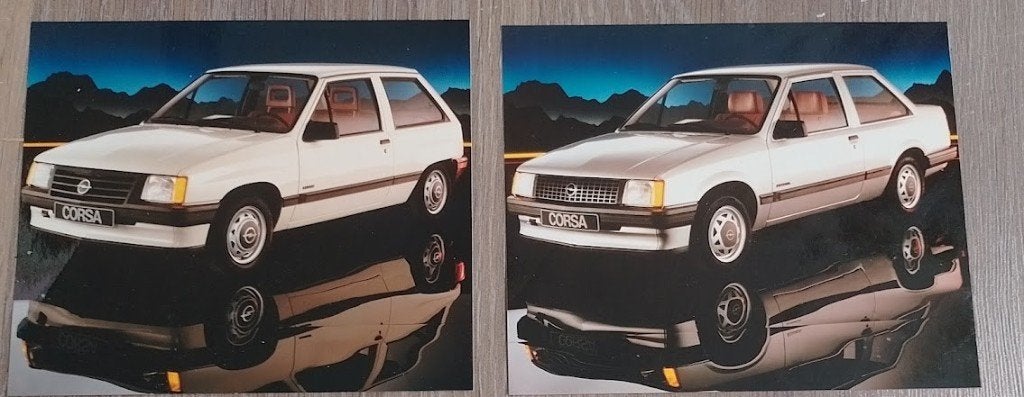 Opel Corsa A, 2 Persfotos SETPRIJS, Ophalen of Verzenden, Nieuw, Opel