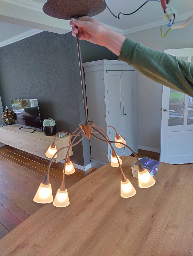 Kamer hang lamp, Ophalen, Zo goed als nieuw, Metaal, Minder dan 50 cm