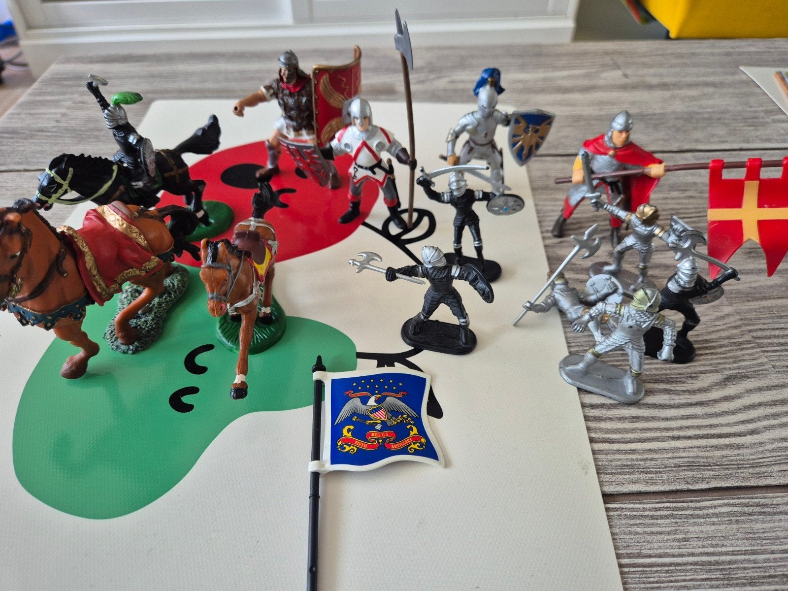 Ridder speelset met paarden en figuren, Ophalen of Verzenden, Gebruikt