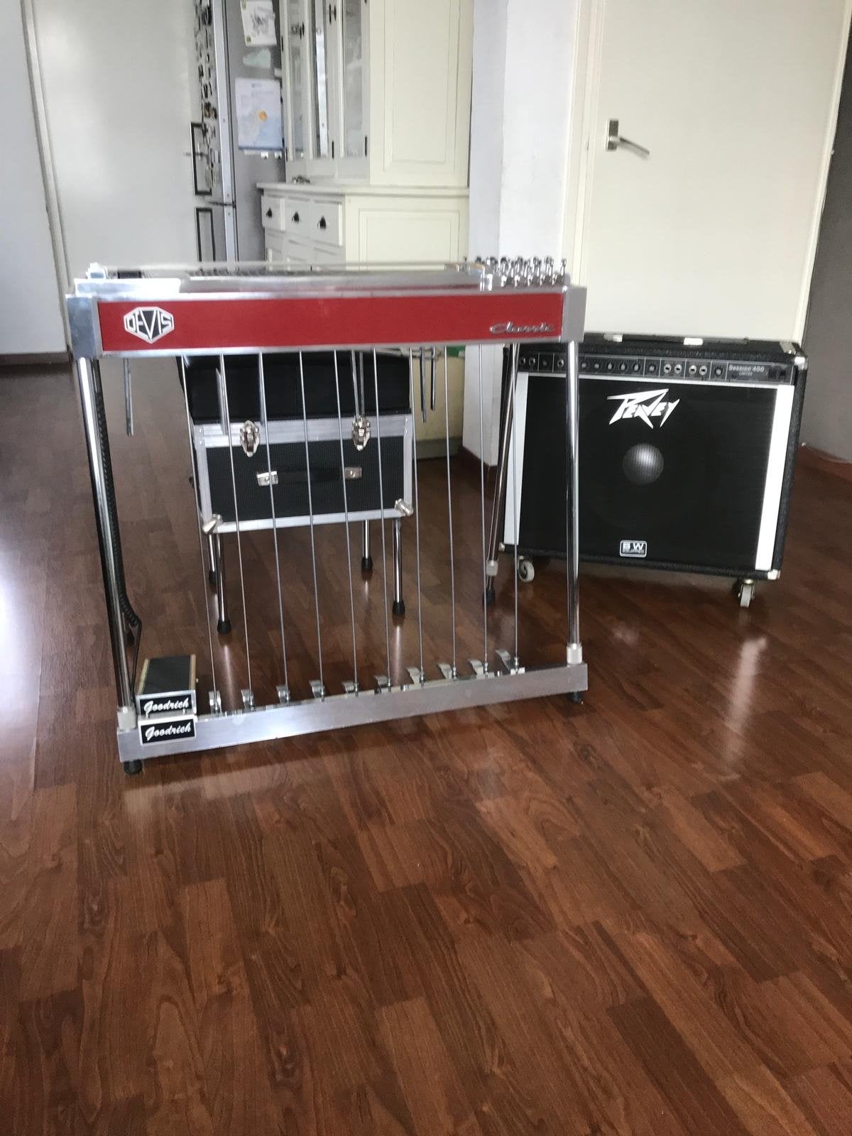 Devis Pedalsteel E9/C6 met Peavey Session 400 en stoel, Ophalen, Gebruikt, Overige typen