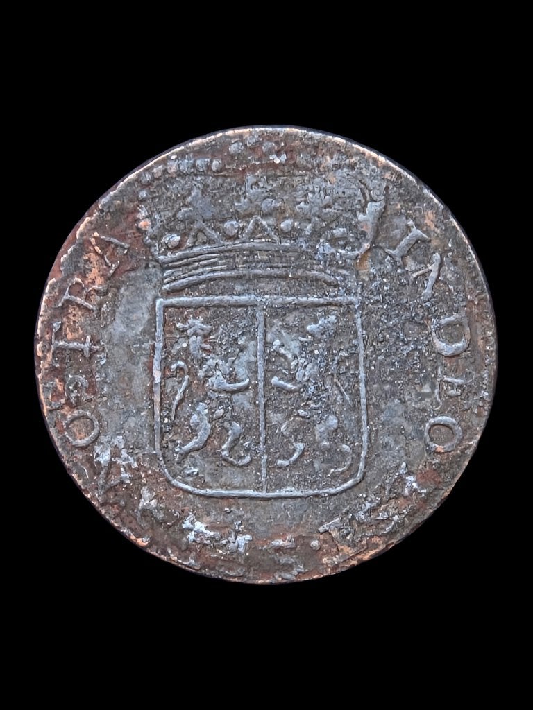 VOC Duit Gelderland 1791, Postzegels en Munten, Munten | Nederland, Vóór koninkrijk, Zilver, Losse munt, Overige waardes