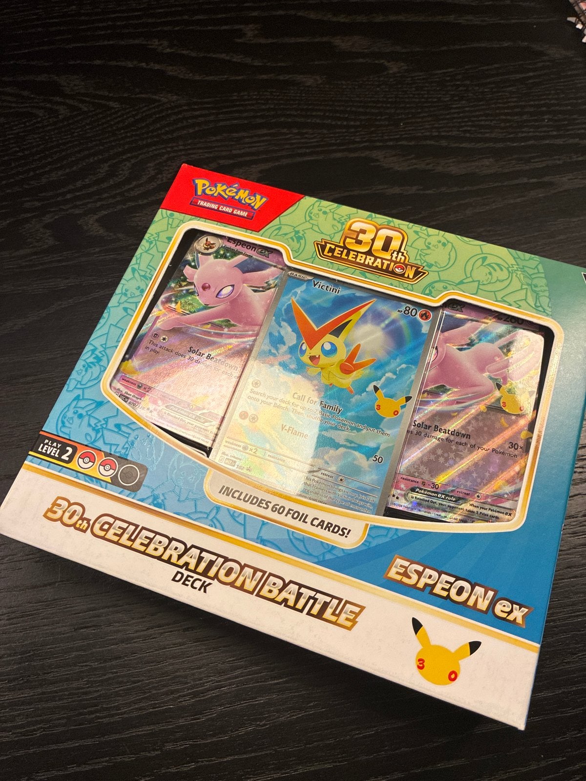 Pokémon 30th Celebration Battle Deck Espeon ex, Ophalen of Verzenden, Nieuw, Speeldeck, Foil