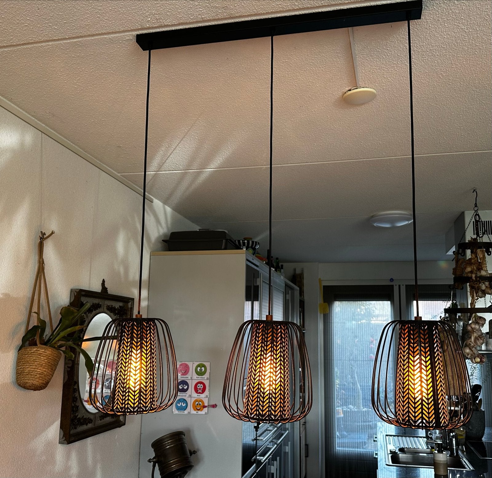 EGLO CURASAO HANGLAMP, Huis en Inrichting, Lampen | Hanglampen, Ophalen, Gebruikt, Metaal, E27 (groot)