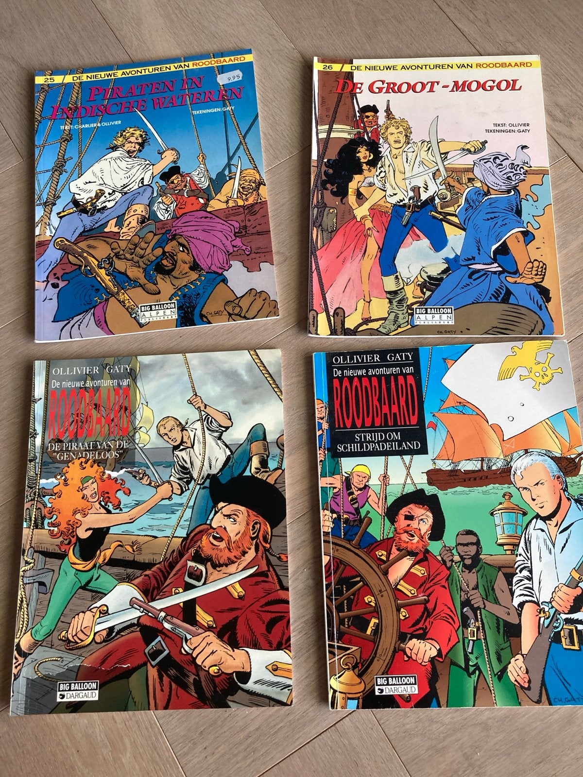 De Nieuwe Avonturen van Roodbaard - 4 stripboeken, Meerdere stripboeken, Ophalen of Verzenden, Gelezen