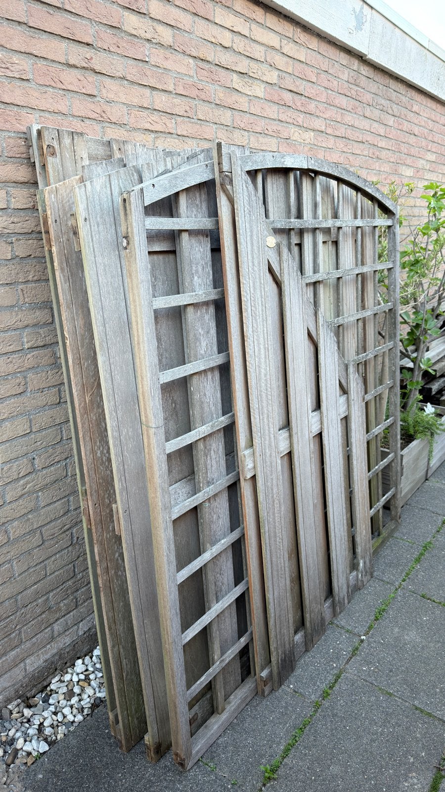 Schuttingdelen 180x180 cm, afgeronde bovenkant, Tuin en Terras, Schuttingen, Ophalen, 3 tot 6 meter, Hout, 1 tot 2 meter