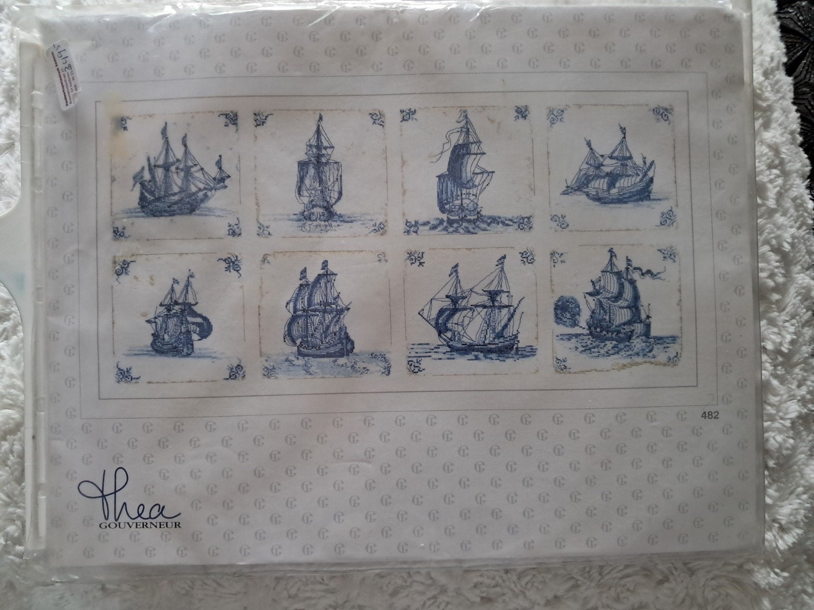 Thea Gouverneur Borduurpakket Oud Hollandse Schepen, Ophalen of Verzenden, Nieuw, Handborduren, Borduurpakket