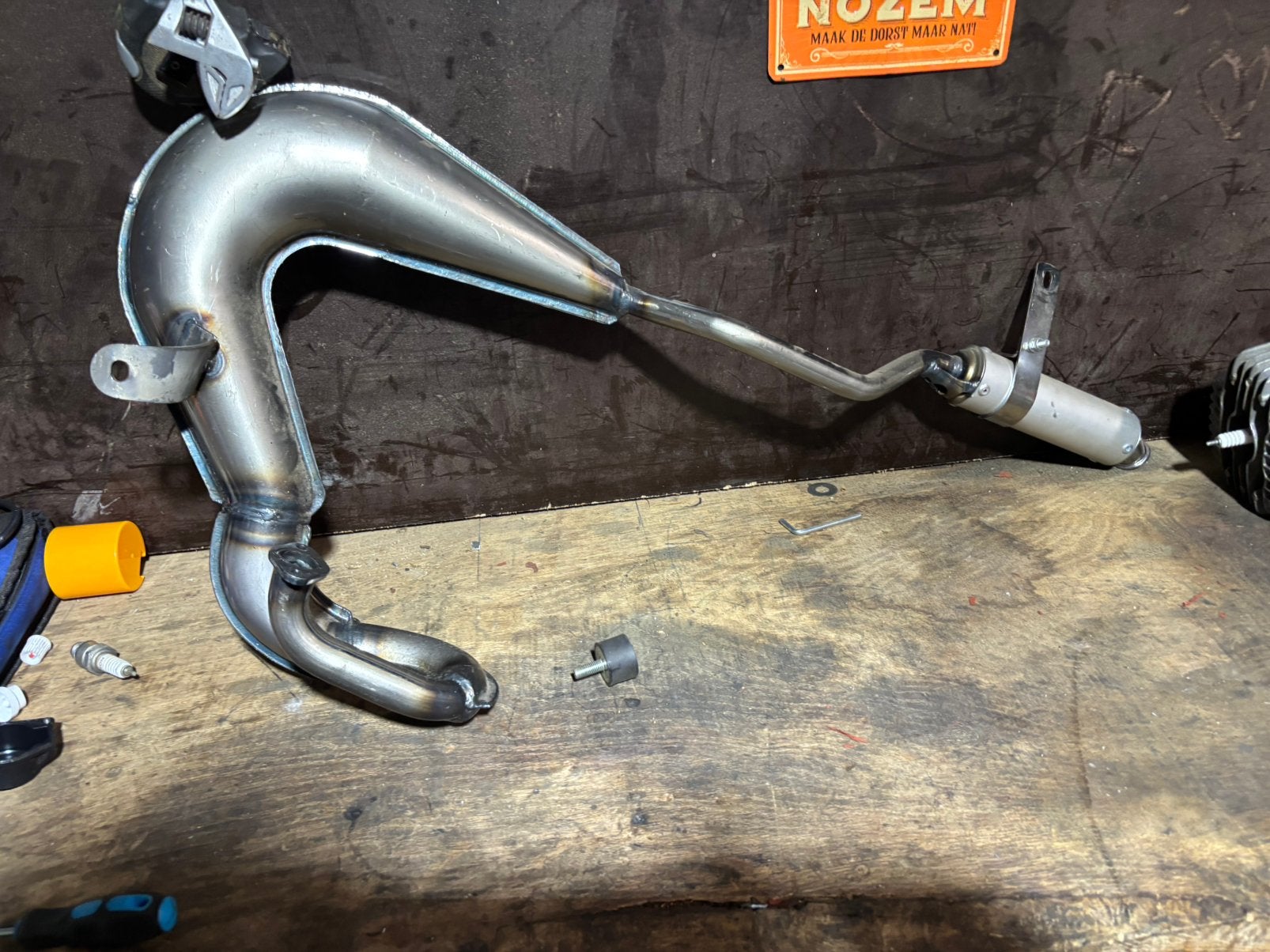 Uitlaat Puch Maxi / E50 25mm Tecno off road EVO blank, Fietsen en Brommers, Ophalen, Nieuw, Uitlaat