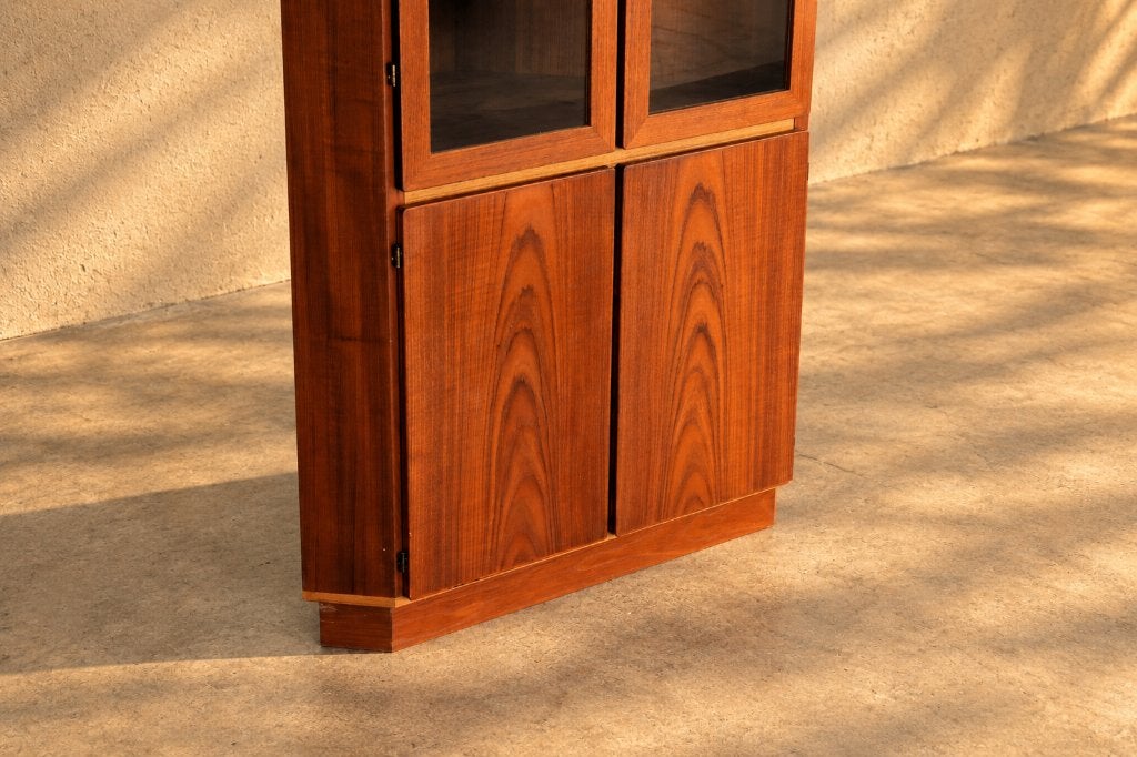 vintage wandkast | hoekkast | buffetkast, ., Ophalen of Verzenden, Teakhout, 150 tot 200 cm