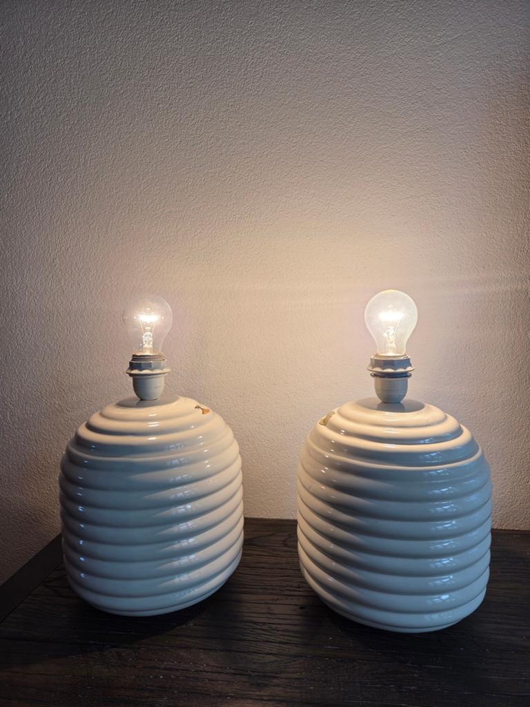 Vintage design lamp, bijenkorf Porselaines de Bruxelles, Huis en Inrichting, Ophalen