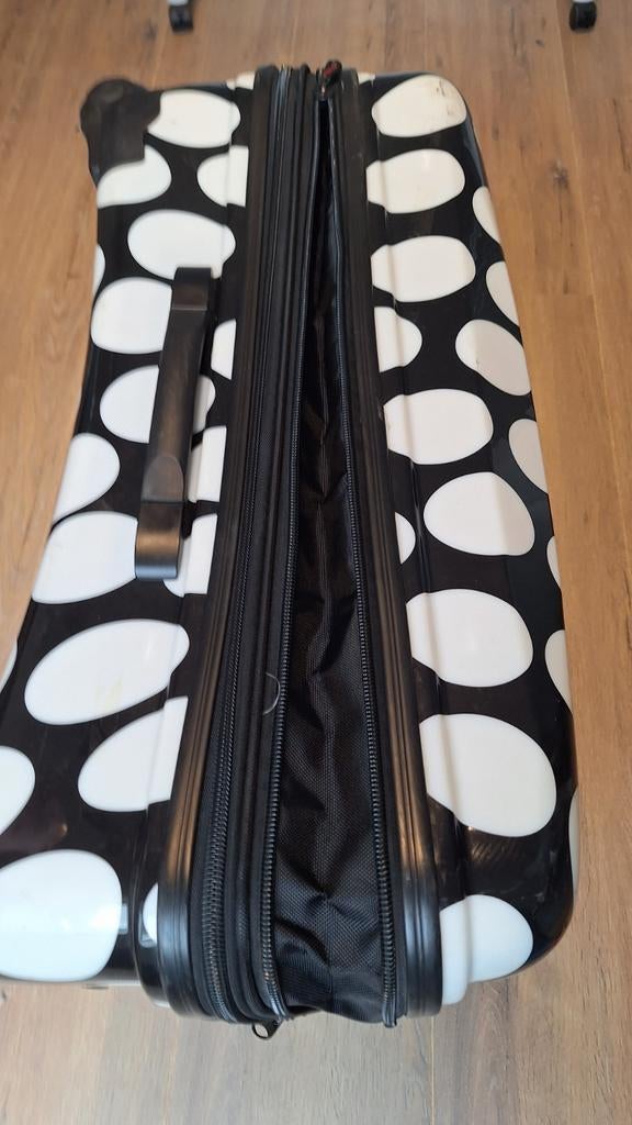 Claymore koffer zwart met witte stippen, Ophalen, Gebruikt, Zwart, 55 tot 75 cm