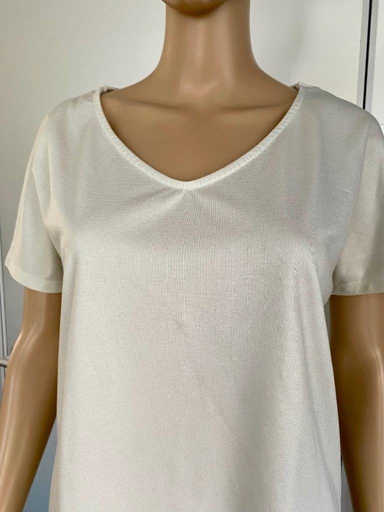 H397 SVTY Antwerp maat XS/S=34/36 top blouse shirt wit, Kleding | Dames, SVTY Antwerp, Wit, Ophalen of Verzenden, Zo goed als nieuw