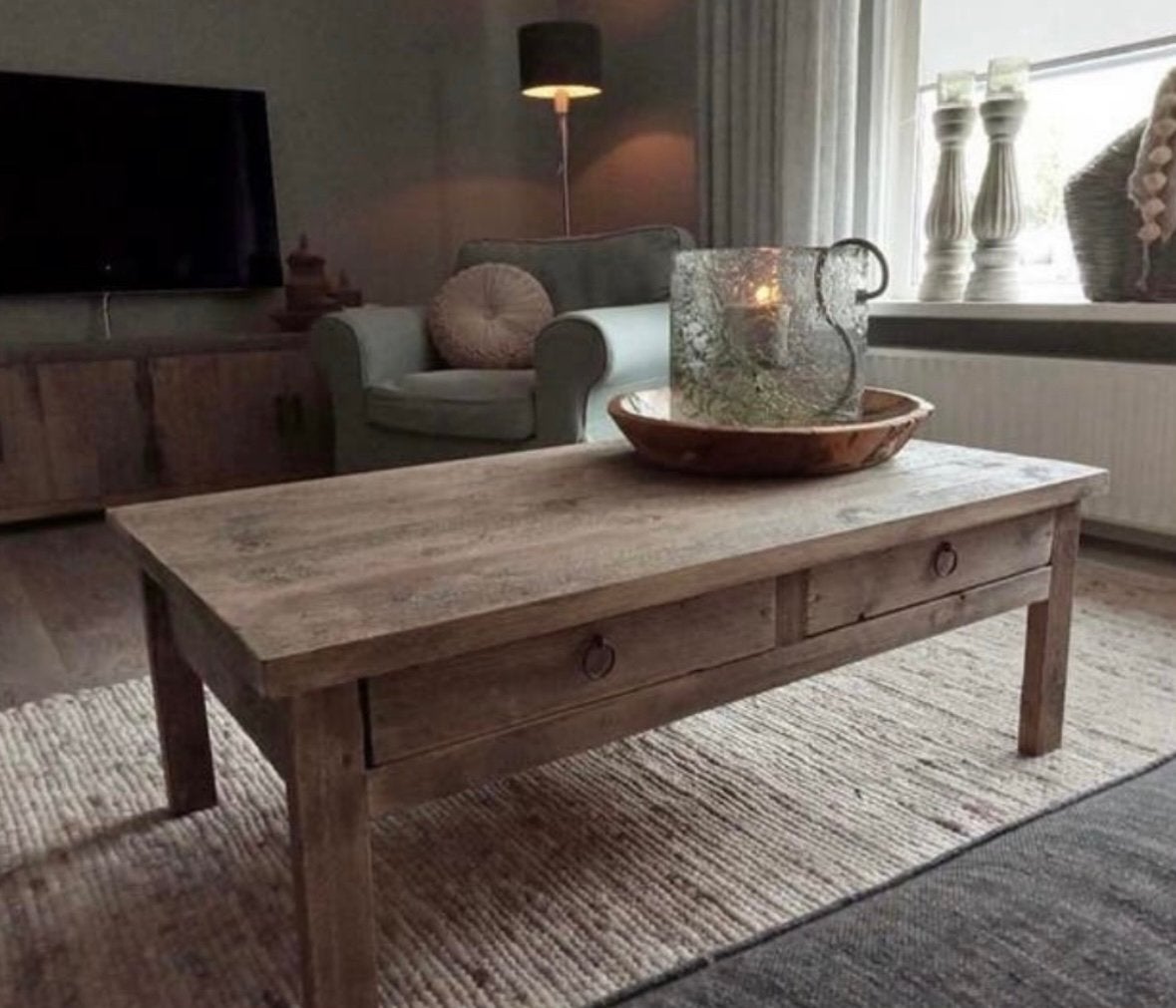 ~Stoer Sober Landelijk Houten Salontafel~, Ophalen of Verzenden, Nieuw