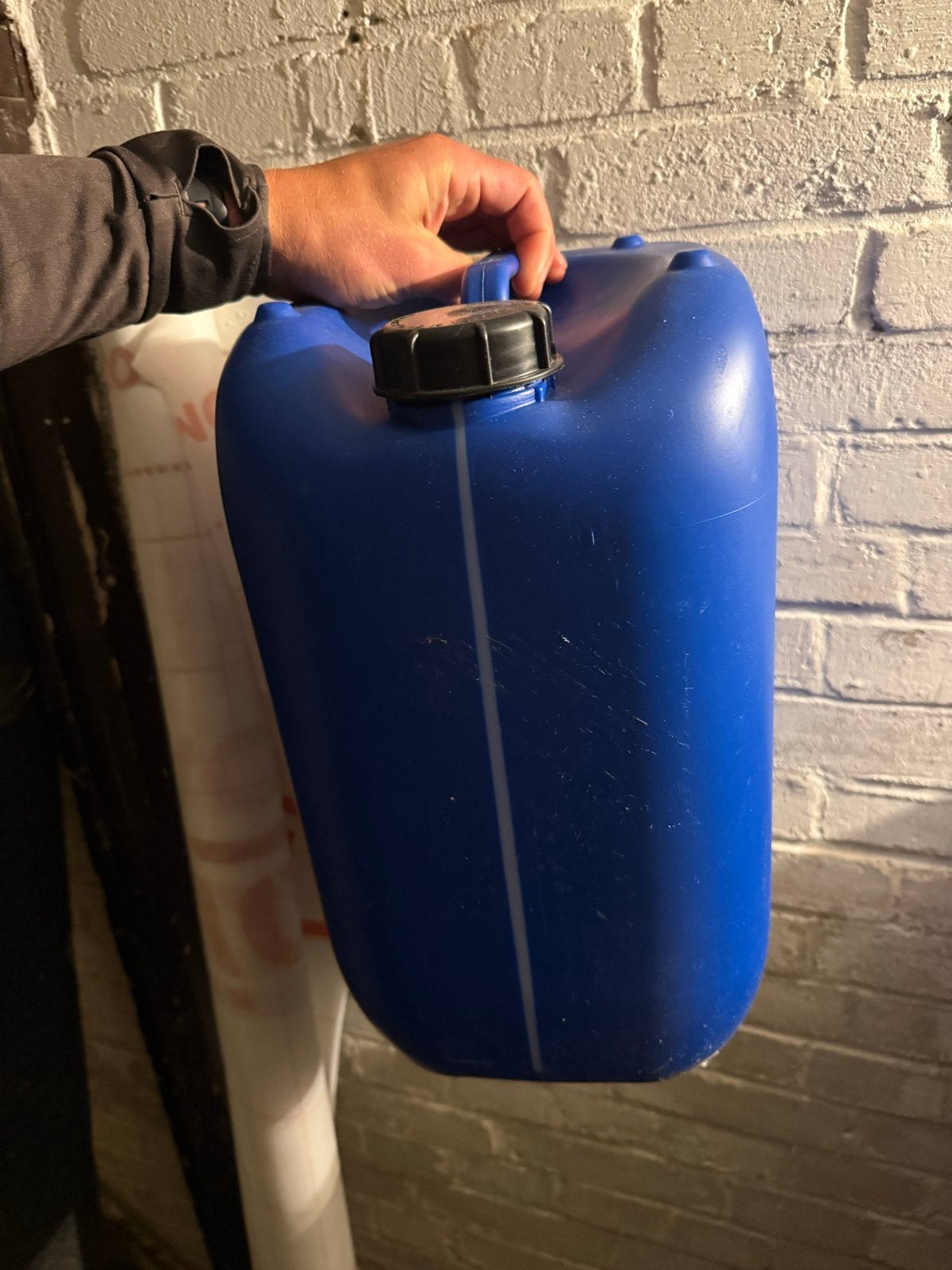Blauwe jerrycan - 10 liter, Gebruikt, Overige typen, Minder dan 50 cm, Ophalen of Verzenden