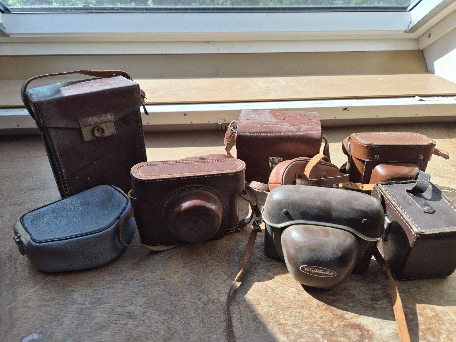 Vintage camera tassen - Agfa, Voigtländer en meer, Audio, Tv en Foto, Fotografie | Fototassen, Overige merken, Schouderband, Gebruikt
