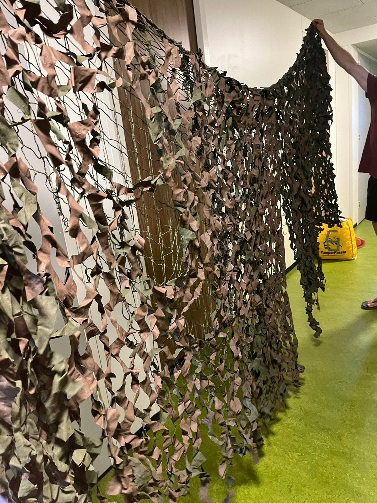 Camouflage net, Ophalen, Tuinaarde