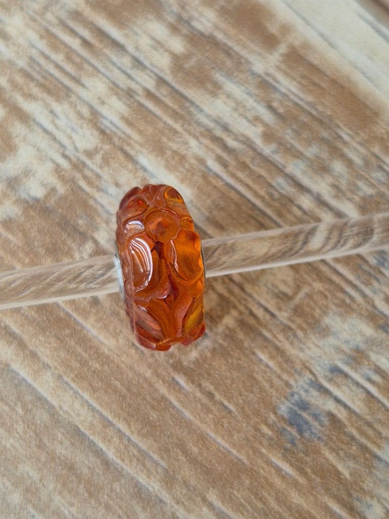 Trollbeads Amber Flower CC, Nieuw, Trollbeads, 1 bedel, Edelsteen