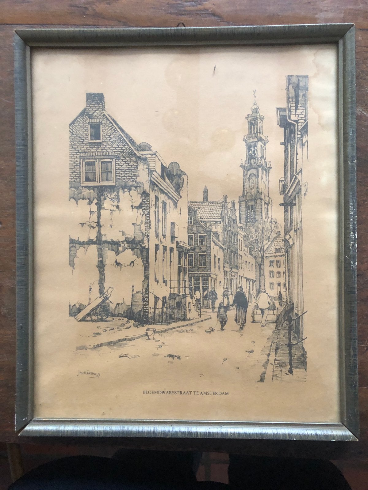 Reproductie Jan Korthals - Bloemdwarsstraat, Ophalen of Verzenden