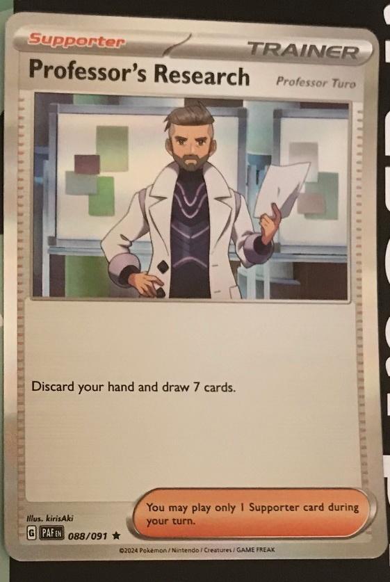 Pokemon - Professor's Research - Professor Turo (PAF 088).., Ophalen of Verzenden, Nieuw, Losse kaart, Foil