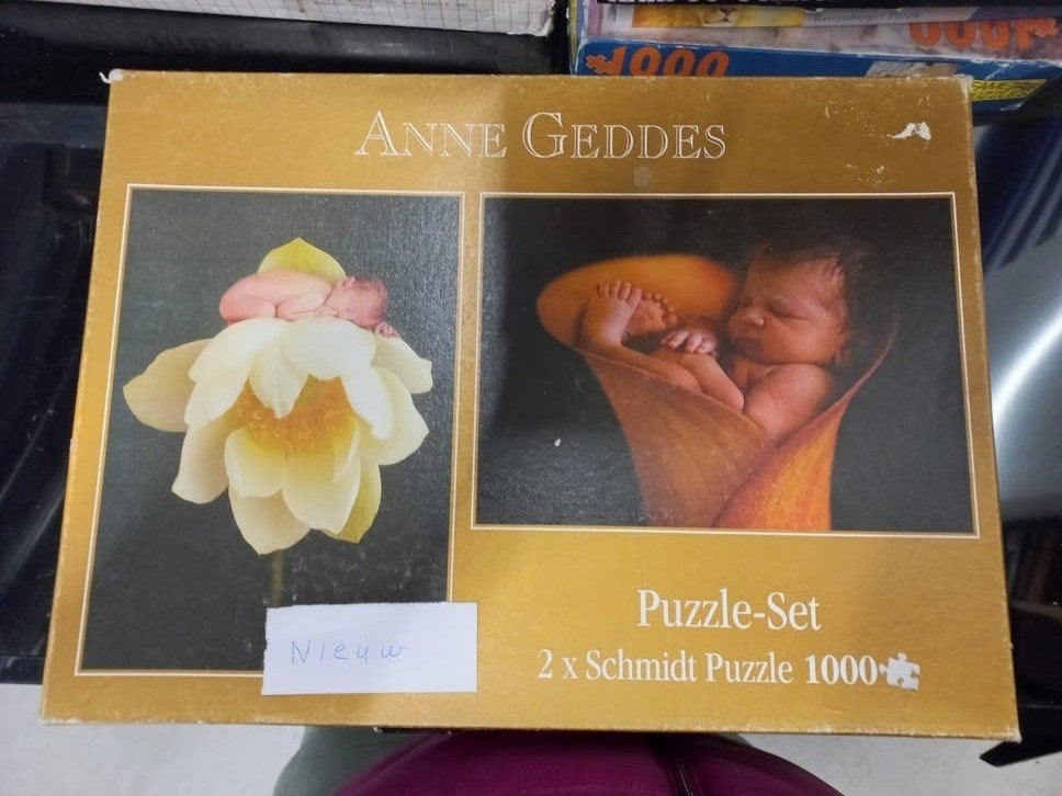 Anne Geddes Puzzel-Set - 2x 1000 stukjes (Nieuw), Ophalen, Meer dan 1500 stukjes, Nieuw, Legpuzzel
