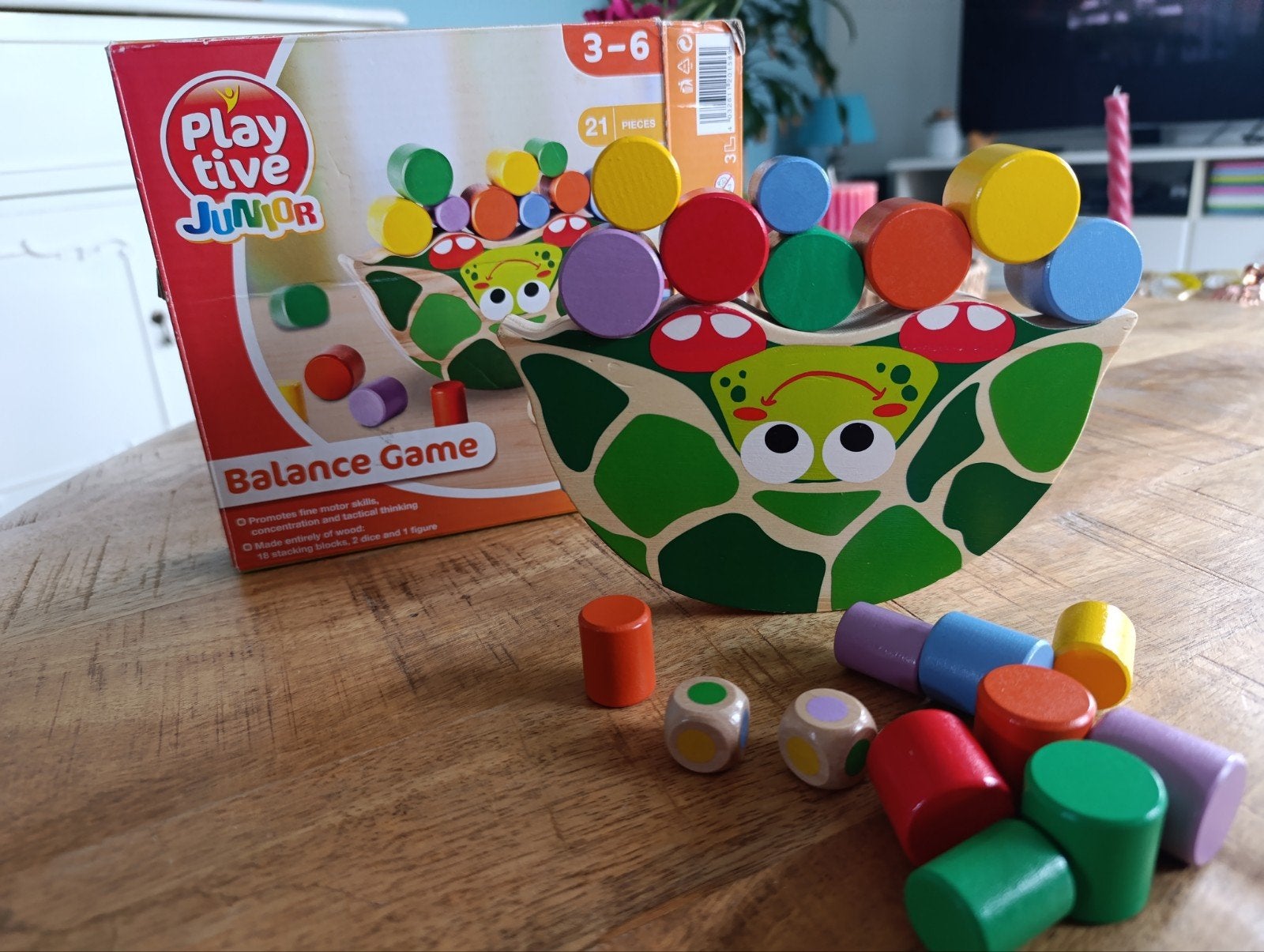 Playtive Junior Balance Game – Houten Balansspel (3-6 jaar), Een of twee spelers, Ophalen of Verzenden, Gebruikt, Lidl