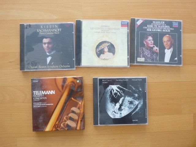 8 klassieke CD's Mahler, Offenbach, Rachmainoff, Telemann,, Ophalen of Verzenden, Romantiek, Zo goed als nieuw, Overige typen