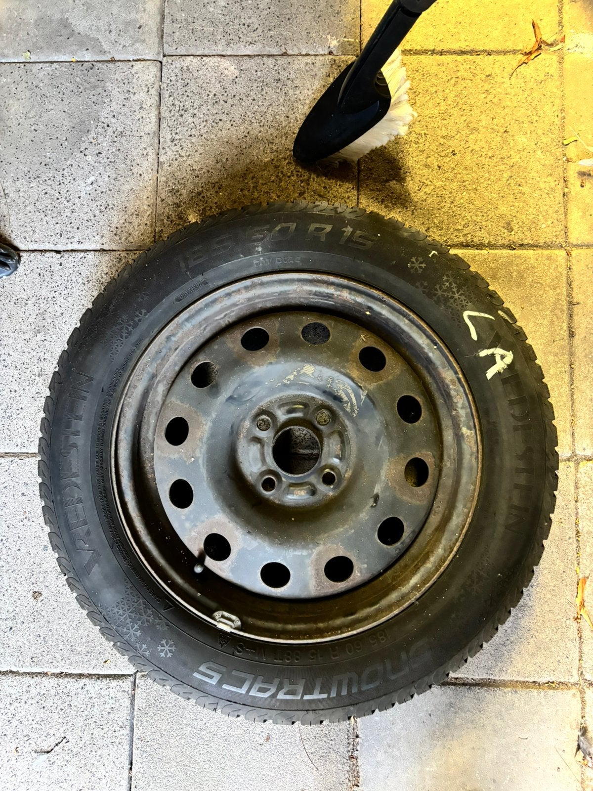Stalen velgen 15” winterbanden, Gebruikt, 15 inch, Banden en Velgen, 185 mm