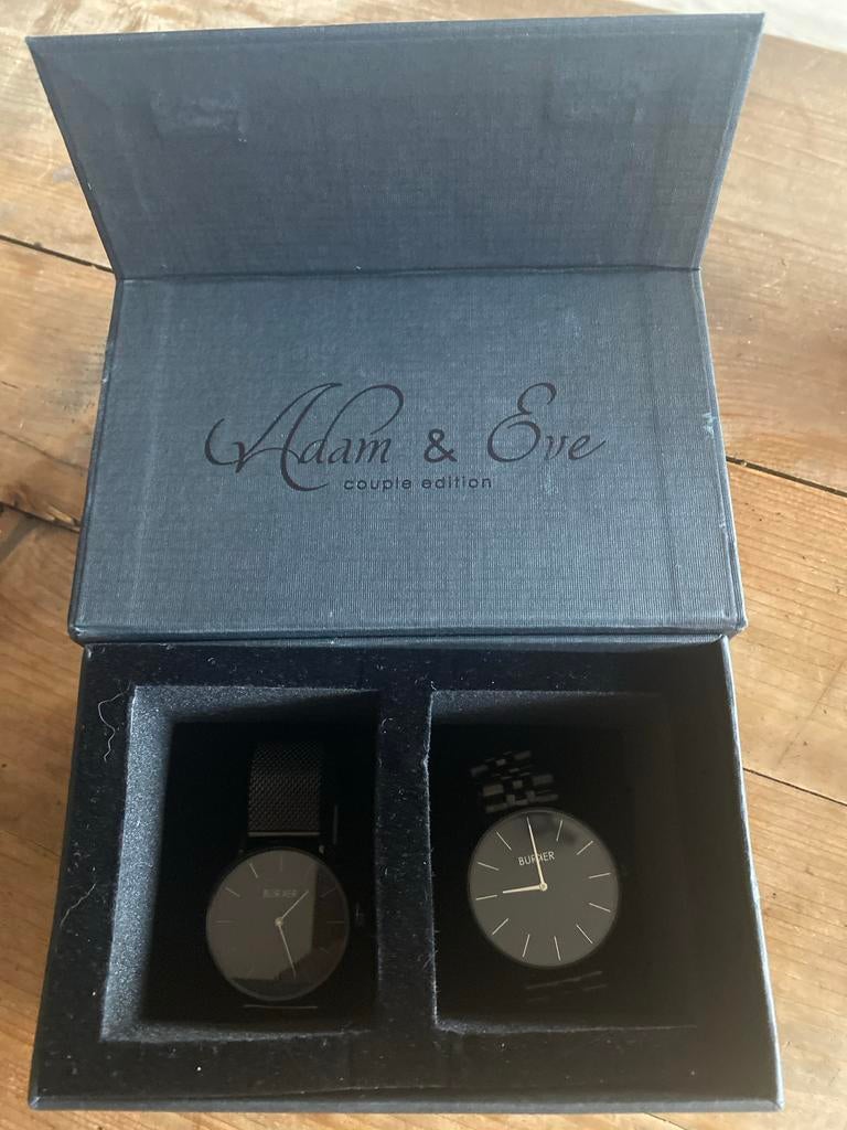 Adam&Eve couple horloge set nieuw!, Overige merken, Staal, Polshorloge, Nieuw