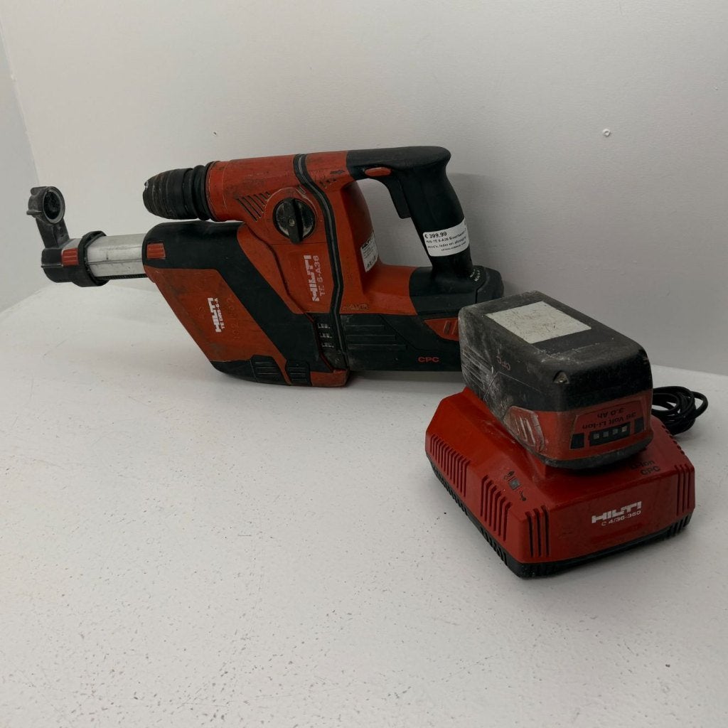 Hilti TE 6-A36 Boorhamer | 2 accu's, lader en afzuiging |, Gebruikt, Boor- en/of Breekhamer, Dordrecht@usedproducts.nl, Toulonselaan 72