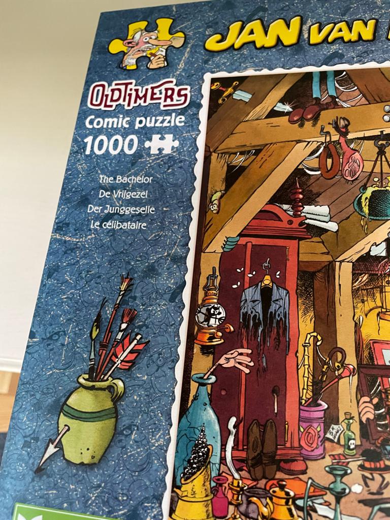 Jan van Haasteren puzzel 1000 stukjes - Oldtimers De Vrijgez, Ophalen of Verzenden, 500 t/m 1500 stukjes, Zo goed als nieuw, Legpuzzel
