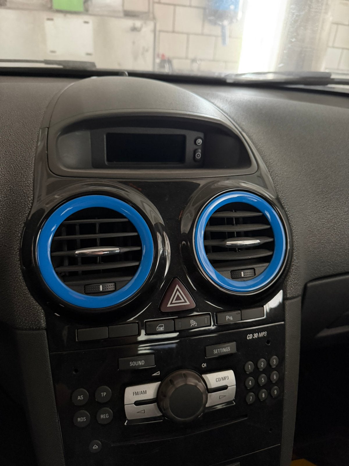 Opel corsa d ventilatie ringen in opc blauw, Auto-onderdelen, Verzenden, Nieuw, Opel