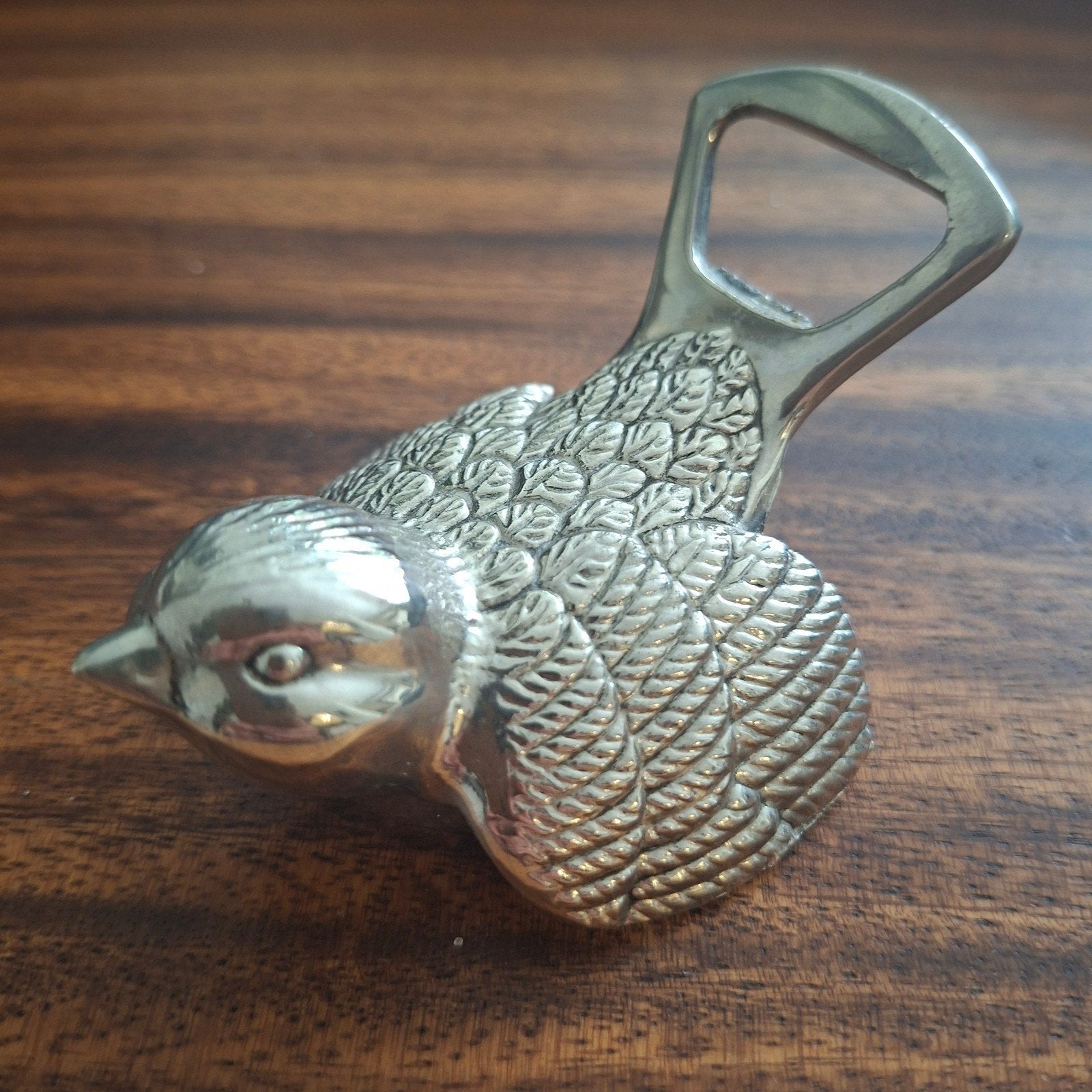 Vintage Verzilverde Flesopener Vogel (Mus) - Jaren '60, Ophalen of Verzenden