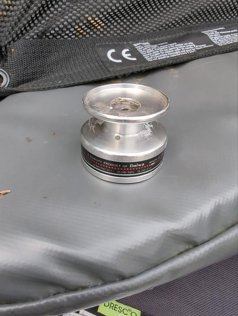 Vintage aluminium Daiwa spoel voor werpmolen, Ophalen, Gebruikt, Overige typen